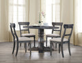 Leventis Weathered Dining Table with Sturdy Pedestal Base - Gray