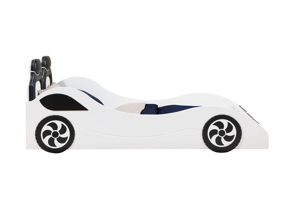 Twin Car Bed with LED Lights - Red or White