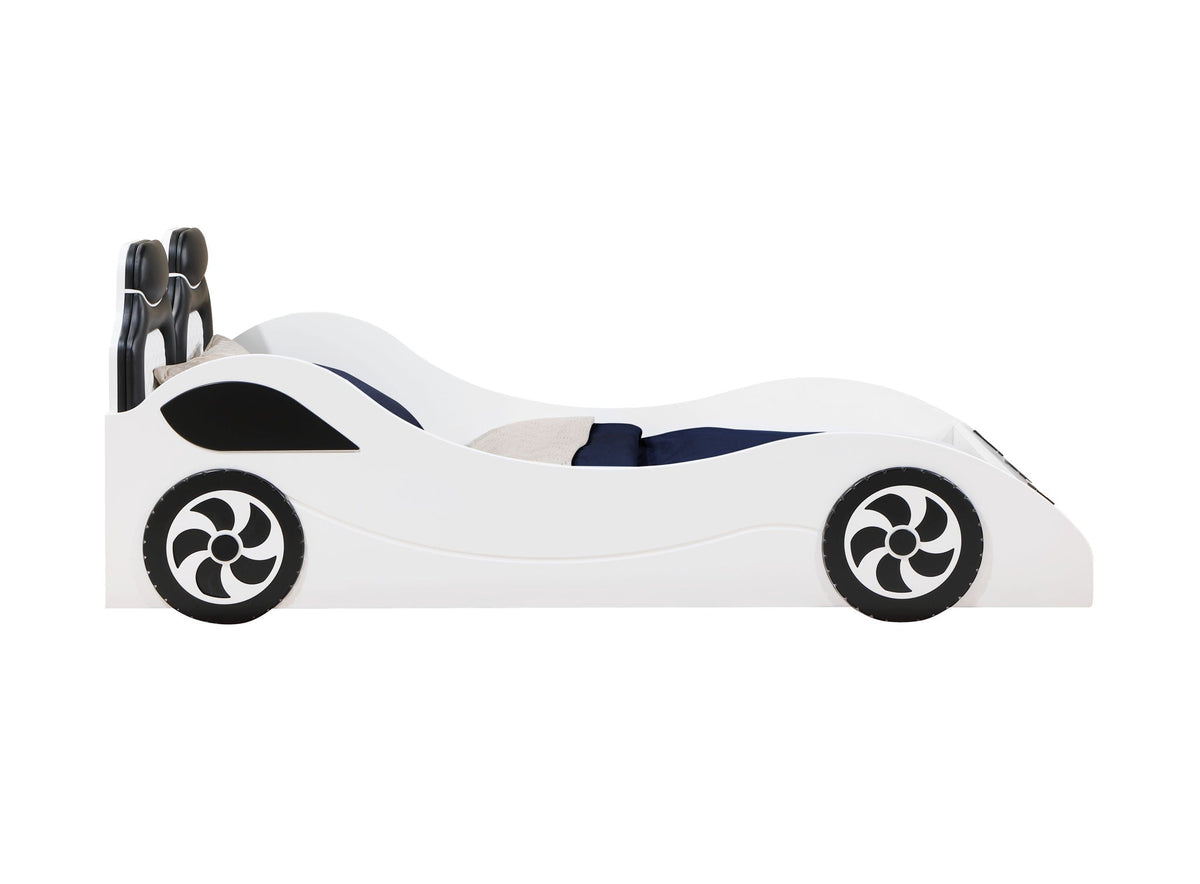 Twin Car Bed with LED Lights - Red or White