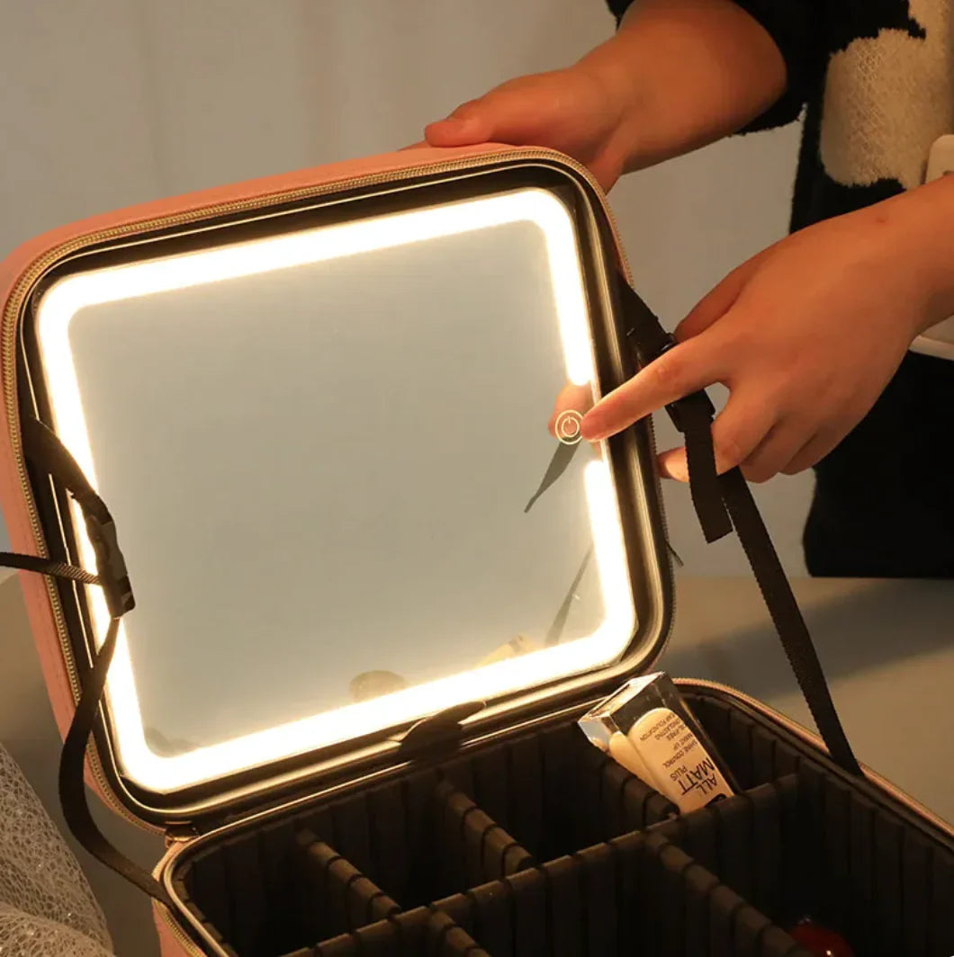 Travel Vanity Case with 4K LED Mirror
